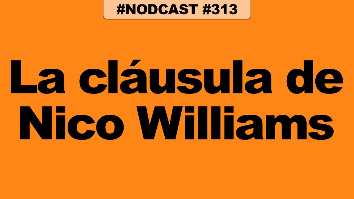 Miguel (@lalibreta) on Twitter photo Para empezar la semana:
#Nodcast #313 – La cláusula de Nico Williams
📻 En <a href="/RadioMARCA/">Radio MARCA</a>.
🎧 lalibretadevangaal.com/2024/09/nodcas… Para empezar la semana:
#Nodcast #313 – La cláusula de Nico Williams
📻 En <a href="/RadioMARCA/">Radio MARCA</a>.
🎧 lalibretadevangaal.com/2024/09/nodcas…