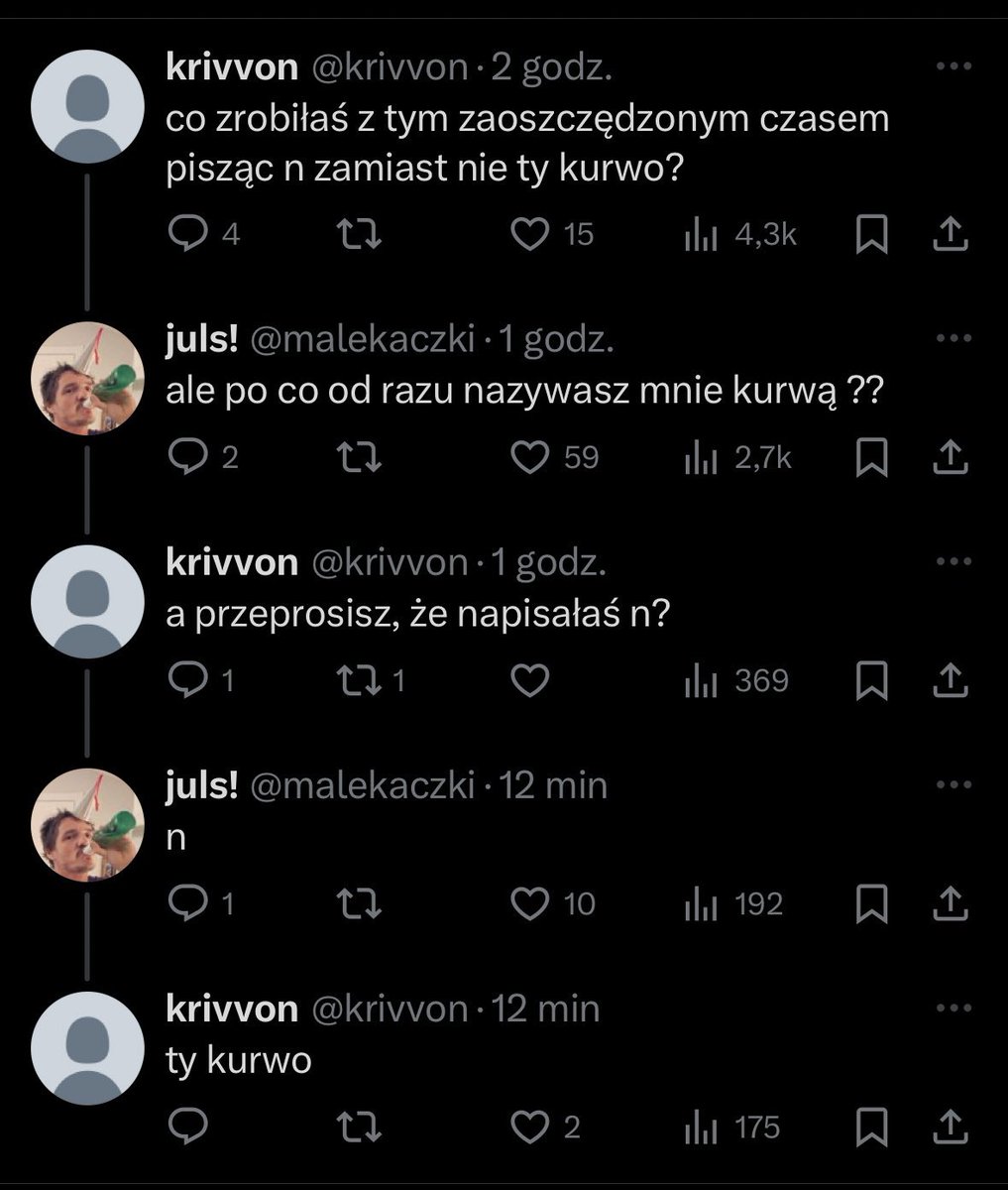 nadal mnie bawi ta konwersacja na twitterze, dzien nie wiem ktory