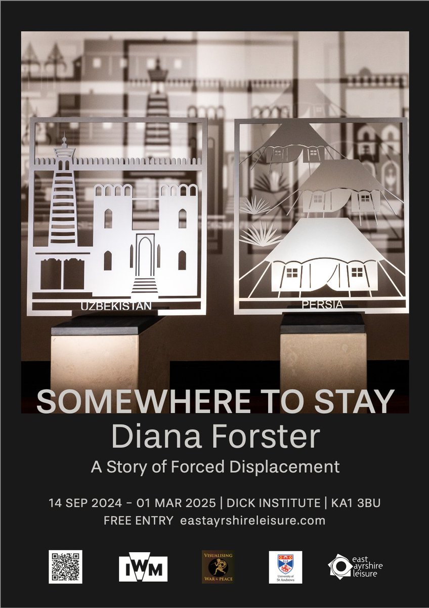 Visualising War and Peace (@visualisingwar) on Twitter photo Excited that Diana Forster's wonderful art installation 'Somewhere to Stay' - which has been part of our <a href="/univofstandrews/">University of St Andrews</a> research project on Visualising Forced Migration - will open soon at the <a href="/Dick_Institute/">The Dick Institute</a> in Kilmarnock! forcedmigration.wp.st-andrews.ac.uk Excited that Diana Forster's wonderful art installation 'Somewhere to Stay' - which has been part of our <a href="/univofstandrews/">University of St Andrews</a> research project on Visualising Forced Migration - will open soon at the <a href="/Dick_Institute/">The Dick Institute</a> in Kilmarnock! forcedmigration.wp.st-andrews.ac.uk