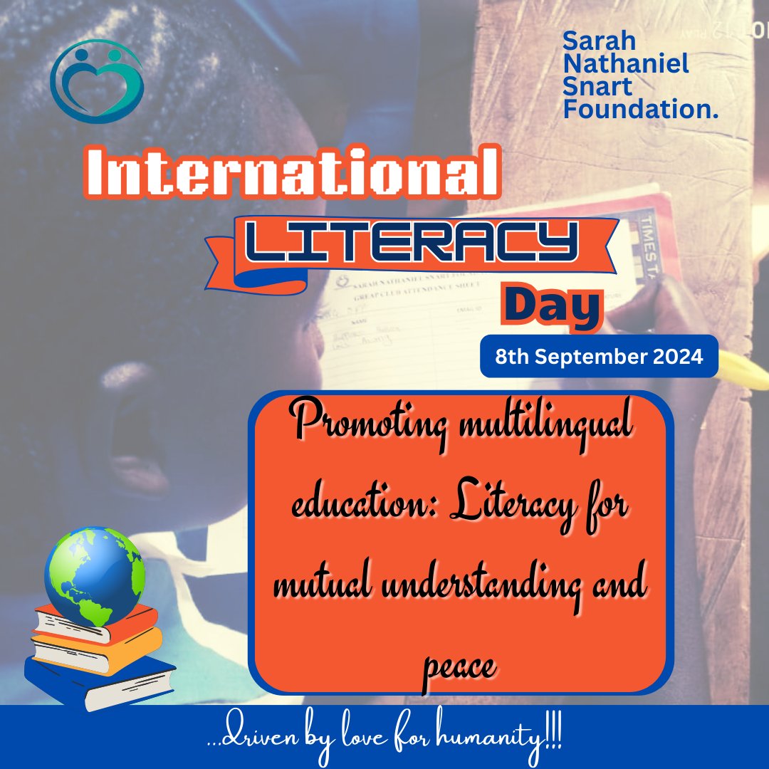 SnartFoundation's tweet photo. Education is a powerful tool towards achieving the Sustainable Development Goals (SDGs). Together, we can harness the power of literacy to promote mutual understanding.
#snartfoundation #Greap
#LiteracyDay #internationalliteracyday2024 https://t.co/uUifdyZYYP