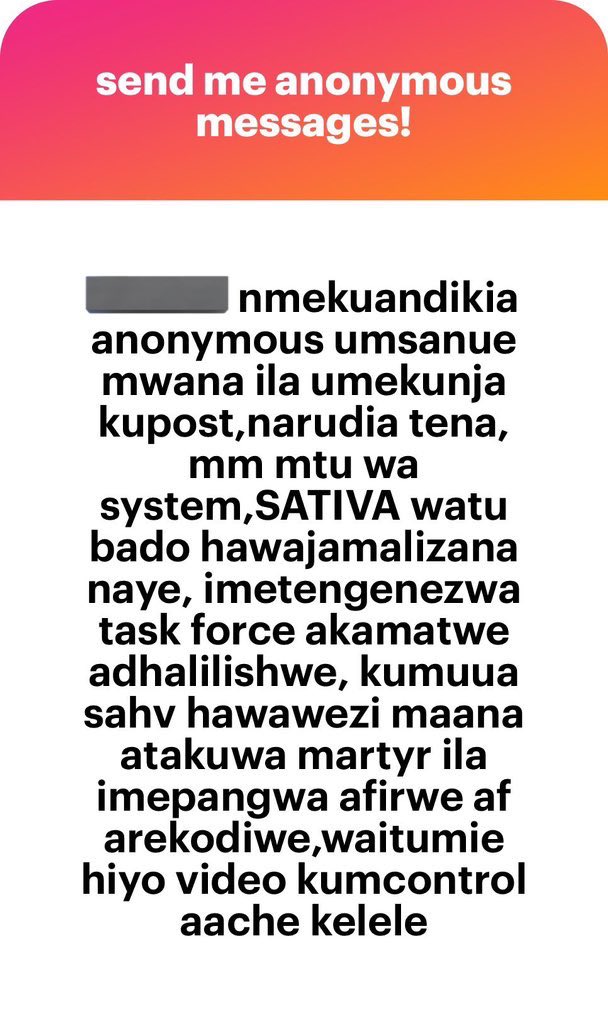 Hey <a href="/usembassytz/">US Embassy Tanzania</a> <a href="/USAmbTanzania/">U.S. Ambassador to Tanzania</a>  my safety in TANZANIA by now is 0%.

They are planning to abduct me once again as they say "they have unfinnished business with me".

My pinned post through this page says it all who did the first attempt 23/6/2024 to kill me

<a href="/StateDept/">Department of State</a> <a href="/StateDRL/">Bureau of Democracy, Human Rights, & Labor (DRL)</a>