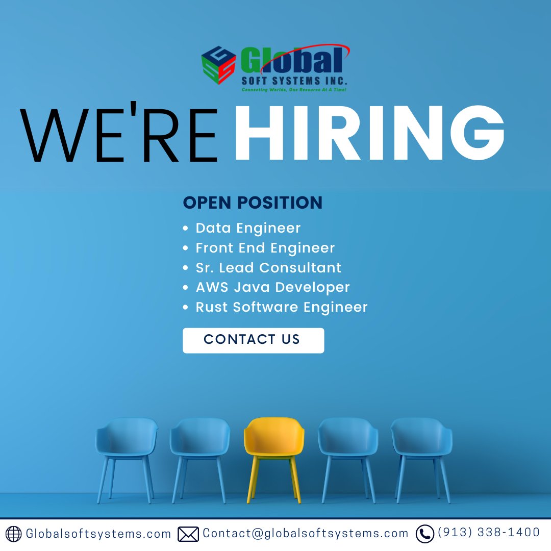 gssglobalsoft's tweet image. 💼 Are you ready to make an impact in the world of IT consultancy and beyond? Join a team that values innovation, excellence, and strategic insight.

📧 Shoot your resume to: contact@globalsoftsystems.com
🌐 Discover more and apply directly at: globalsoftsystems.com/careers/
#Hiring