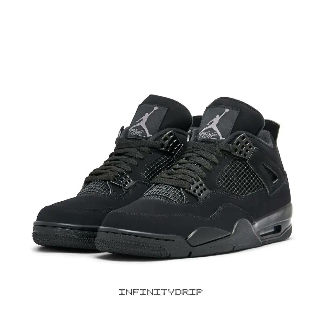 infinity_drip's tweet photo. Wondering how to style your Air Jordan 4 Black Cat for Brunch?

Pair these with tan cargo pants, a black crop top, a tan checked flannel and black Jordan socks. Accessorize with silver earrings and a neutral handbag.

Sizes 38 to 45 EU available. Order via https://t.co/LBcJGlw1BG https://t.co/HRUqYYPcOe
