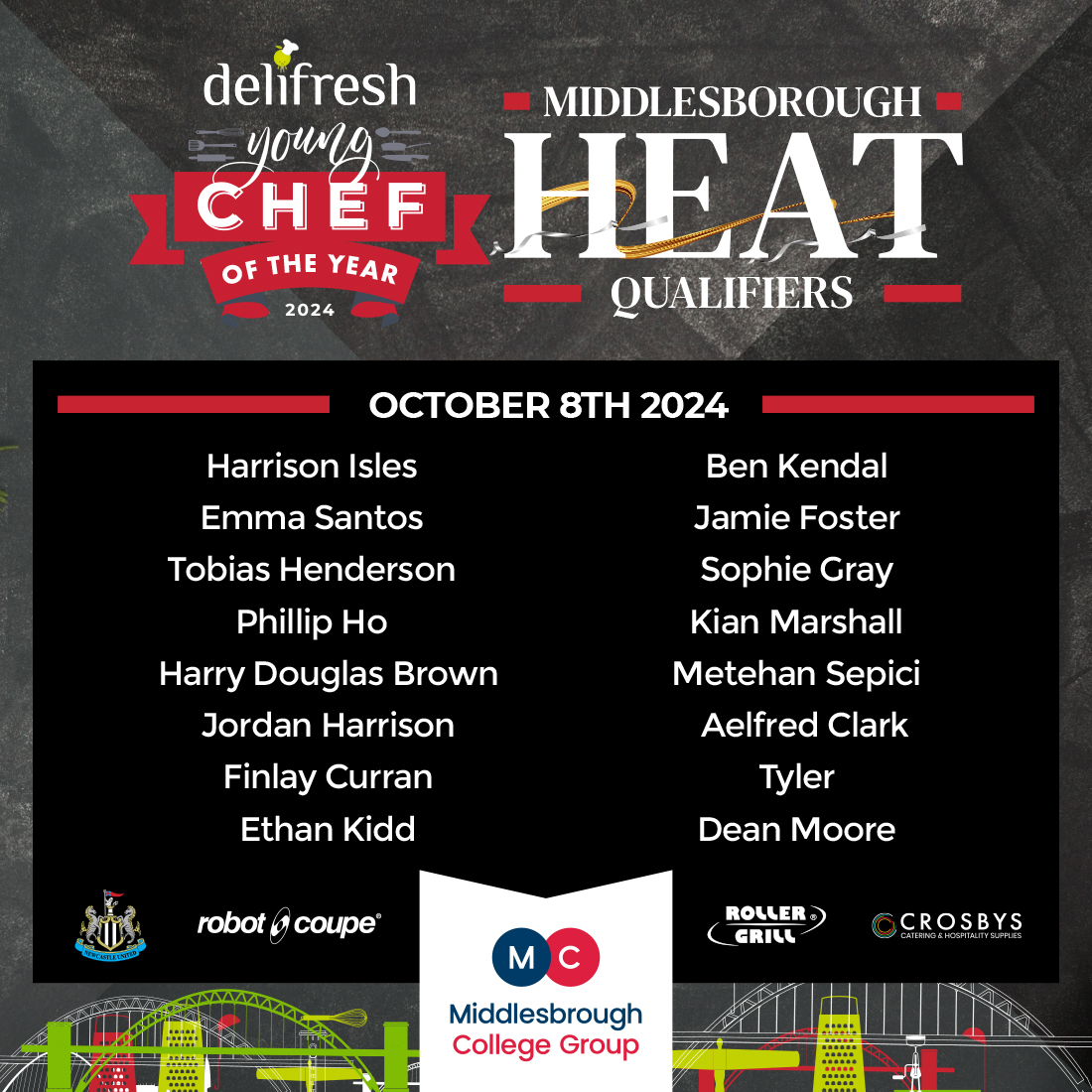 Delifreshltd's tweet photo. And here we are! Your 2024 heat qualifiers for this years competition! 

Congratulations to all of you, it’s been a difficult task to whittle down 40 from all of our entrants. Best of luck in the heats! 

🥳🥳🥳 https://t.co/Bx1A8FInah