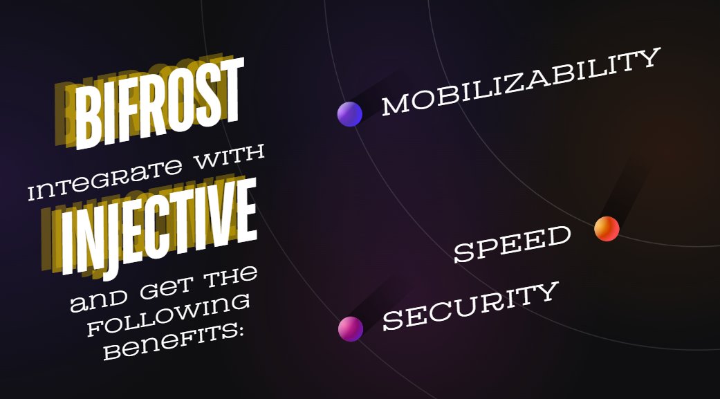 vyacheslavchik7's tweet photo. . @Bifrost + @injective = the next level of DeFi! 🌐
✅ Cosmos interoperability
✅ Platform for derivatives and liquidity
✅ Reliable, fast, and decentralized network
Time to take the next step!
#Injective #INJ #BlockchainCollab #CosmosSDK https://t.co/UFaFzRluHa