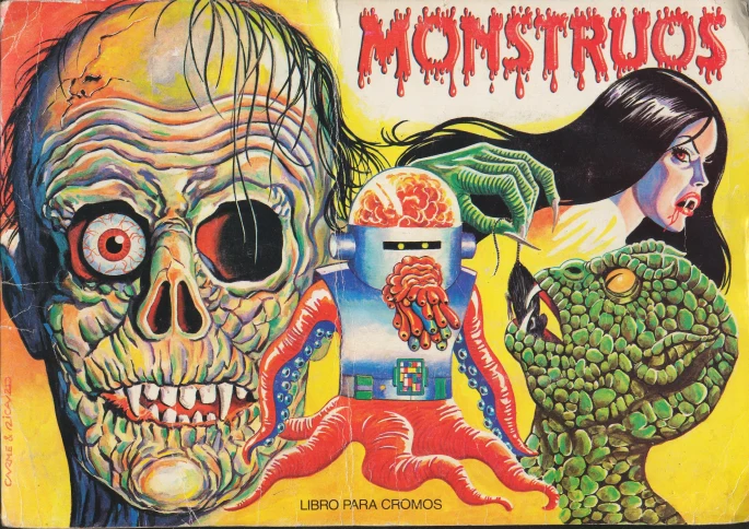 En 1986, la empresa MundiCromo sacó una colección de cromos, que quedaría por siempre grabada en el imaginario de los que éramos niños en esa época.

El álbum se llamaba "Monstruos", y en este hilo os traigo todos los cromos de la colección.

NO estáis preparados.
Comenzamos👇