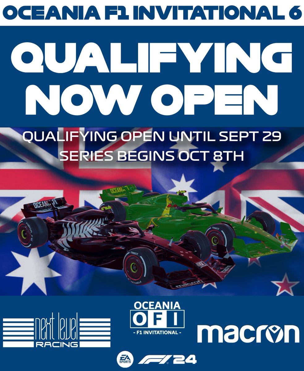 OFI6 ready for take-off...
Calling Australia and NZ's best for the 6th Oceania F1 Invitational.