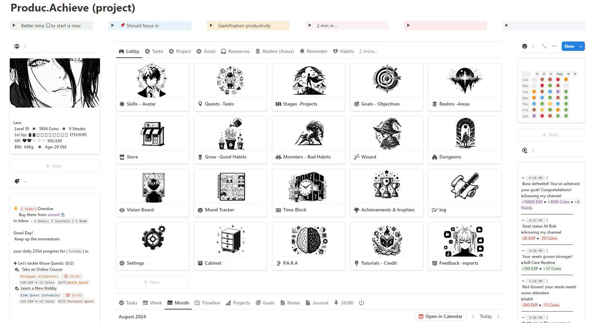 In this video, I'll walk you through my custom Notion gamification template designed to supercharge your productivity.
youtu.be/9bbumPAqeMU

#gamification
#secondbrian
 #notion