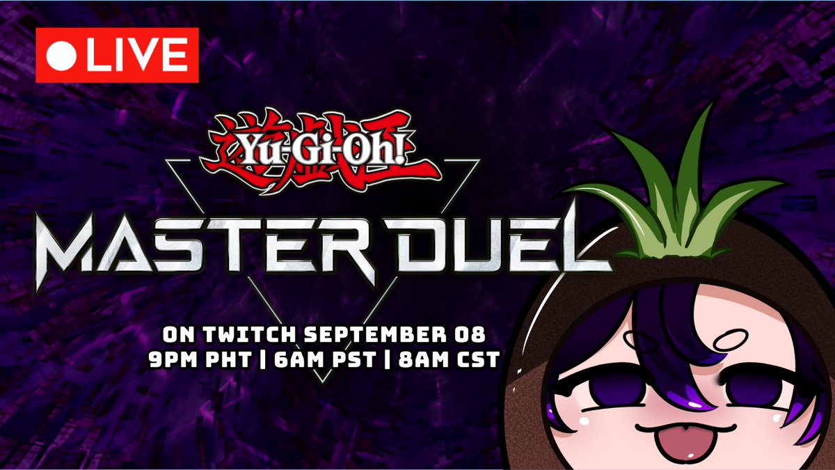 dchiVT's tweet image. 『🔴STREAM』

"Pussycat on my lap, push it back and go to town down" - Andrew Garfield
----------------------------
🌆twitch.tv/dchivtuber🌆
----------------------------
PLAYING YU-GI-OH! MASTER DUEL W/ @dreamboyfriend9 &amp;amp; @Rydikersounds
@ 9PM PHT

#PHVTuber | #YuGiOhMasterDuel