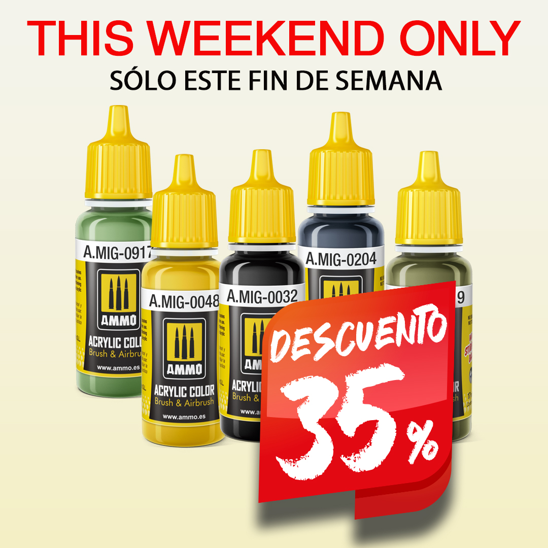 AMMOMIG's tweet photo. Se termina el fin de semana y hoy es el último día para llevarte tu maqueta favorita totalmente gratis en AMMO, mira todo lo que tenemos para ti https://t.co/ksfWLMosqD
#AMMObyMigJimenez #MigJimenez #22YearsOfWeathering #ModelingSolutions #EnjoyTheHobby https://t.co/1n7GGzAxKd