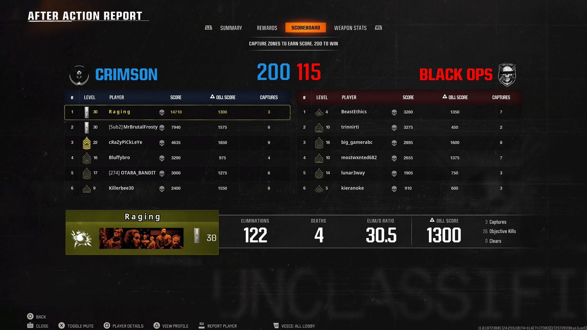 122 Kills Double Nuke Non Lethals.