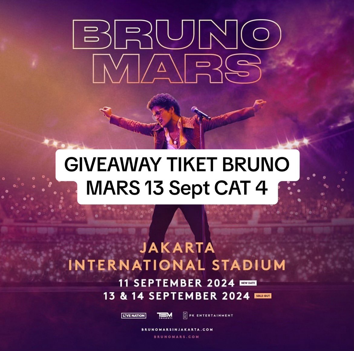 inihayin's tweet photo. Guys karena aku punya lebihan #tiketbrunomars aku mau GIVEAWAY in aja

CAT 4 tgl 13 Sept 2024

Syaratnya gampang banget (cek pict ke-2) 
Semoga beruntung✨

#brunomarsinjakarta #BrunoMarsLiveInJakarta https://t.co/E0FseXzlOP
