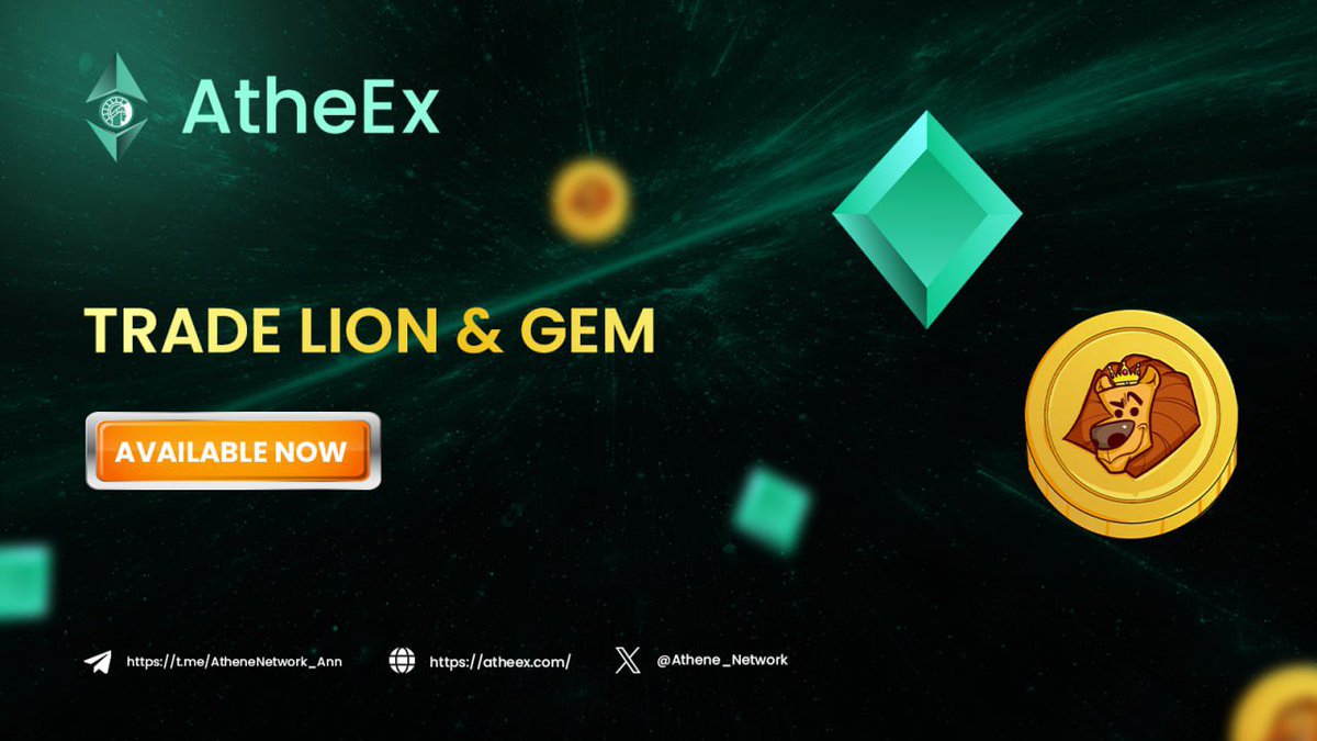 Athene_Network's tweet photo. 👑 AtheEx officially opens trading for GEM and LION! 🦁

➡️ This is a fantastic opportunity to trade and invest in promising tokens like GEM and LION on the AtheEx platform. Don’t miss out on this chance!

🔒  Reminder: Athene Network will participate as a SILVER sponsor at the TOKEN2049 (https://t.co/O7ONbprj9n) event at Marina Bay Sands, Singapore. 

🛍 Don't forget to visit our booth to explore the latest products and services from the Athene ecosystem.

#AtheEx #GEM #LION #AtheneNetwork #TOKEN2049 #CryptoTrade #Blockchain

Related News: https://t.co/3jY1z6WK9R