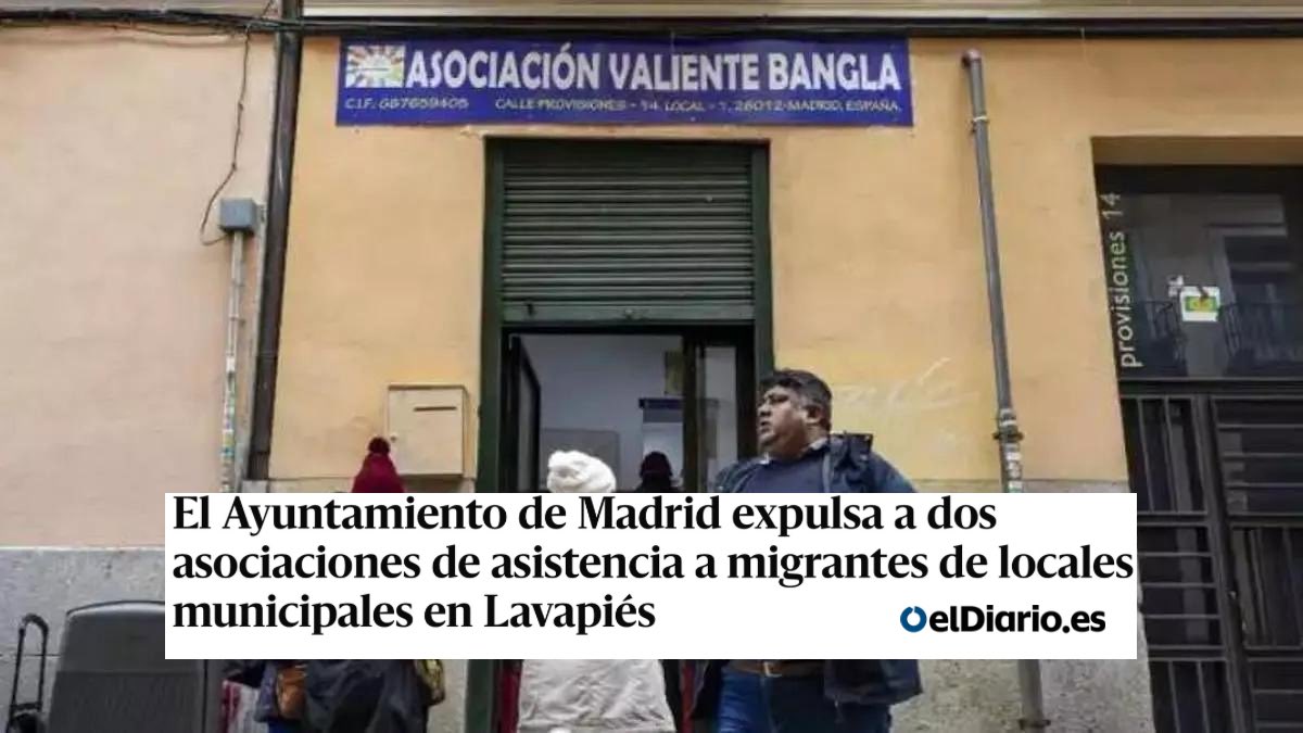 Almeida debe rectificar. Todo el mundo sabe el trabajo que colectivos como <a href="/valientebangla/">Valiente Bangla</a> y la Asociación de Senegaleses de España hacen en el barrio y lo necesario que son esos locales.
📲 eldiario.es/madrid/somos/l…