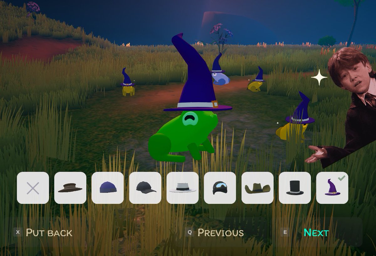 Put wizard hats on frogs.
#indiedev #gamedev