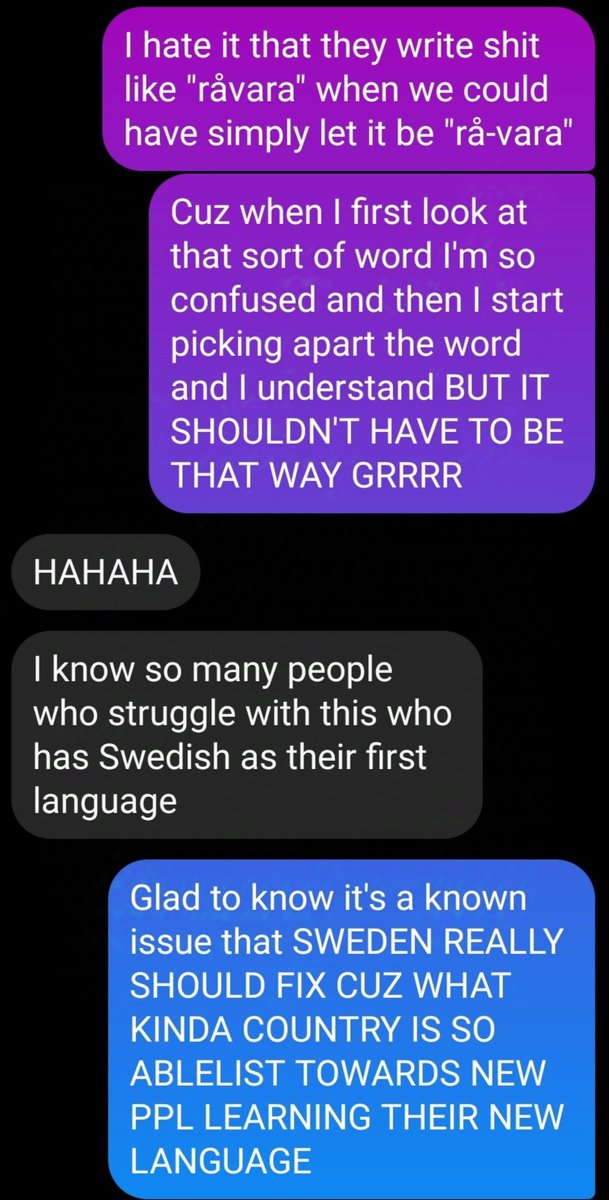 ashytrashbean's tweet photo. I felt that this conversation I had with my cousin about the Swedish language was very cap 🧢 https://t.co/uDuSR9gef9