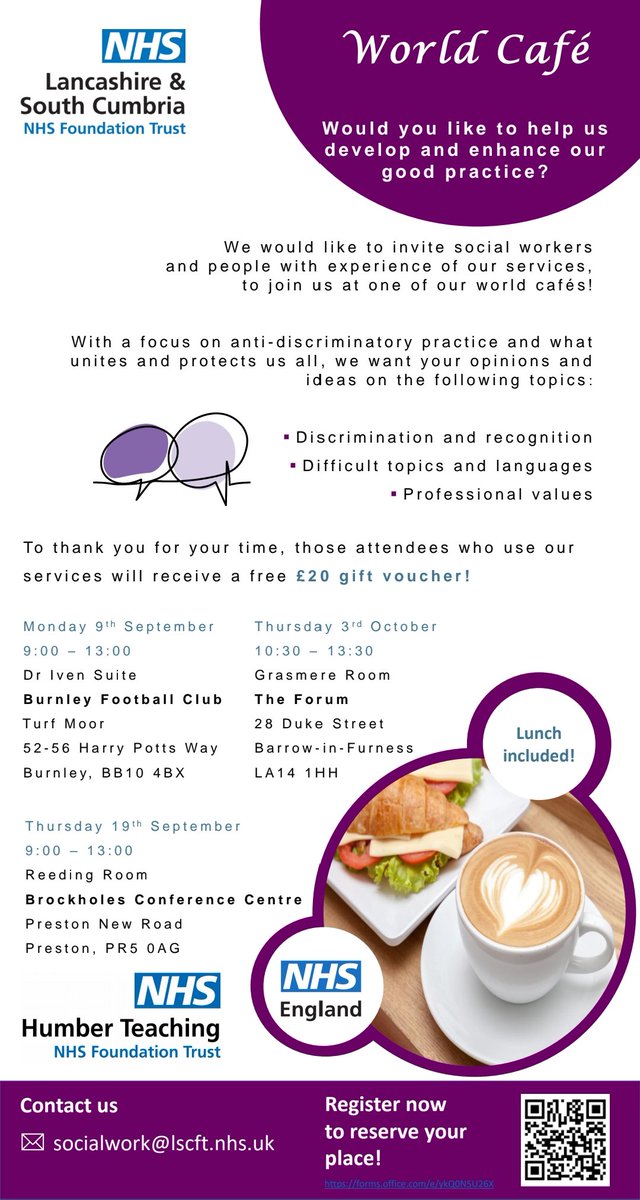 Ryan (@ryancowley1989) on Twitter photo <a href="/WeAreLSCFT/">Lancashire & South Cumbria NHS Foundation Trust</a> are hosting a number of world cafés focusing on humanity, unity and how we support people suffering discrimination as professionals in social work and across <a href="/NHSEngland/">NHS England</a>. Come and share your thoughts...all welcome <a href="/WeAreLSCFT/">Lancashire & South Cumbria NHS Foundation Trust</a> are hosting a number of world cafés focusing on humanity, unity and how we support people suffering discrimination as professionals in social work and across <a href="/NHSEngland/">NHS England</a>. Come and share your thoughts...all welcome