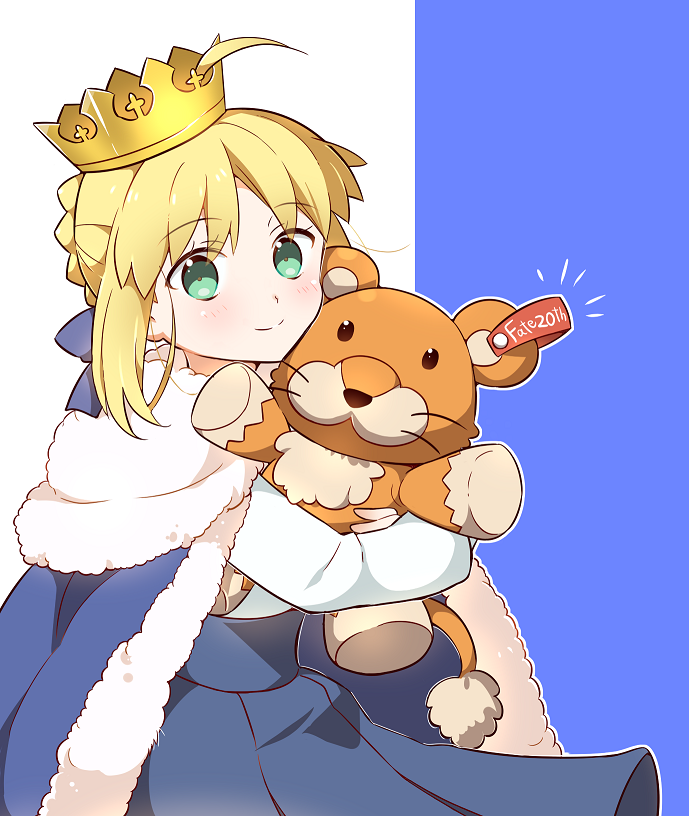 アルトリア・ペンドラゴン ,セイバー 「【Fate】20周年アクスタセイバーちゃん本当にかわいい タグ耳についてるライオ」|土屋まどせのイラスト