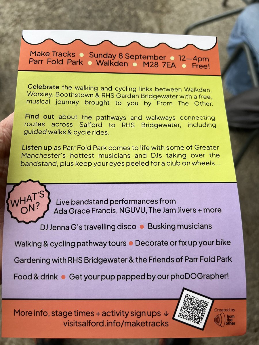 salford_mayor's tweet photo. Great to be @RHSBridgewater this morning for the #MakeTracks celebration of our new walking & cycling infrastructure connecting Walkden, Worsley & Boothstown & Ellenbrook.π΄π»ββοΈπΆπ»ββοΈ
Weather hasnβt deterred us, looking forward to the cycle ride to Parr Fold Park @ParrFoldFriends soon! https://t.co/fBglgfQfvU