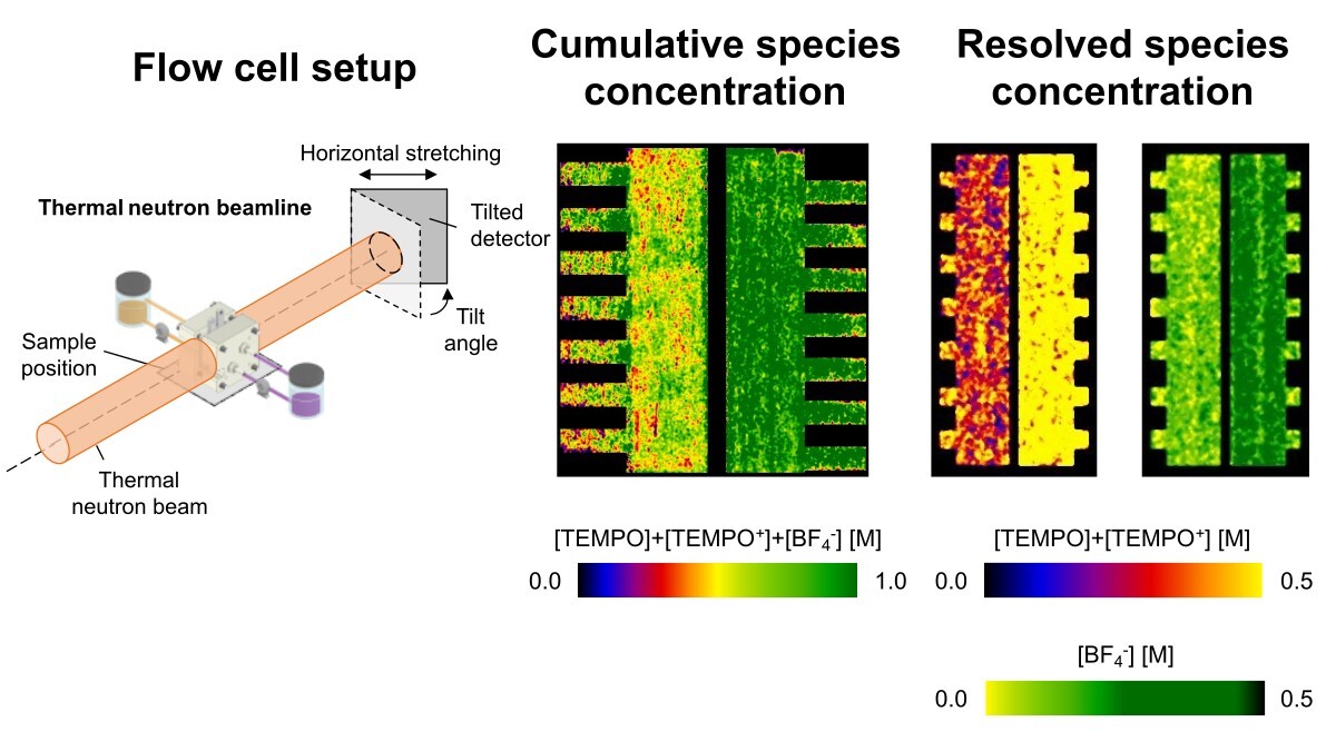 Antoni Forner-Cuenca (@antoniforner) on Twitter photo 📜 Check out our latest publication in <a href="/NatureComms/">Nature Communications</a>!
We used white beam and energy-selective neutron imaging to visualize concentration distributions in redox flow batteries.
Kudos to the three co-first authors Remy Jacquemond, Maxime van der Heijden and Emre B. Boz! 📜 Check out our latest publication in <a href="/NatureComms/">Nature Communications</a>!
We used white beam and energy-selective neutron imaging to visualize concentration distributions in redox flow batteries.
Kudos to the three co-first authors Remy Jacquemond, Maxime van der Heijden and Emre B. Boz!