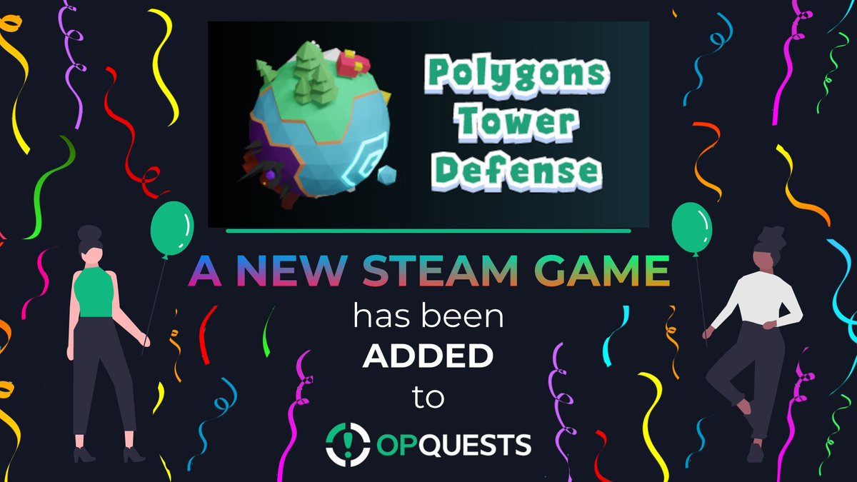 opquests's tweet image. We just added Polygons Tower Defense on opquests.com💚

✅Make sure to #claim it for free before it runs out!

✅Follow us to receive #updates on when we add the next batch of #free #Steam #games!

🎁  🎁

 #giveaway #giveaways #freebies #QUEST
