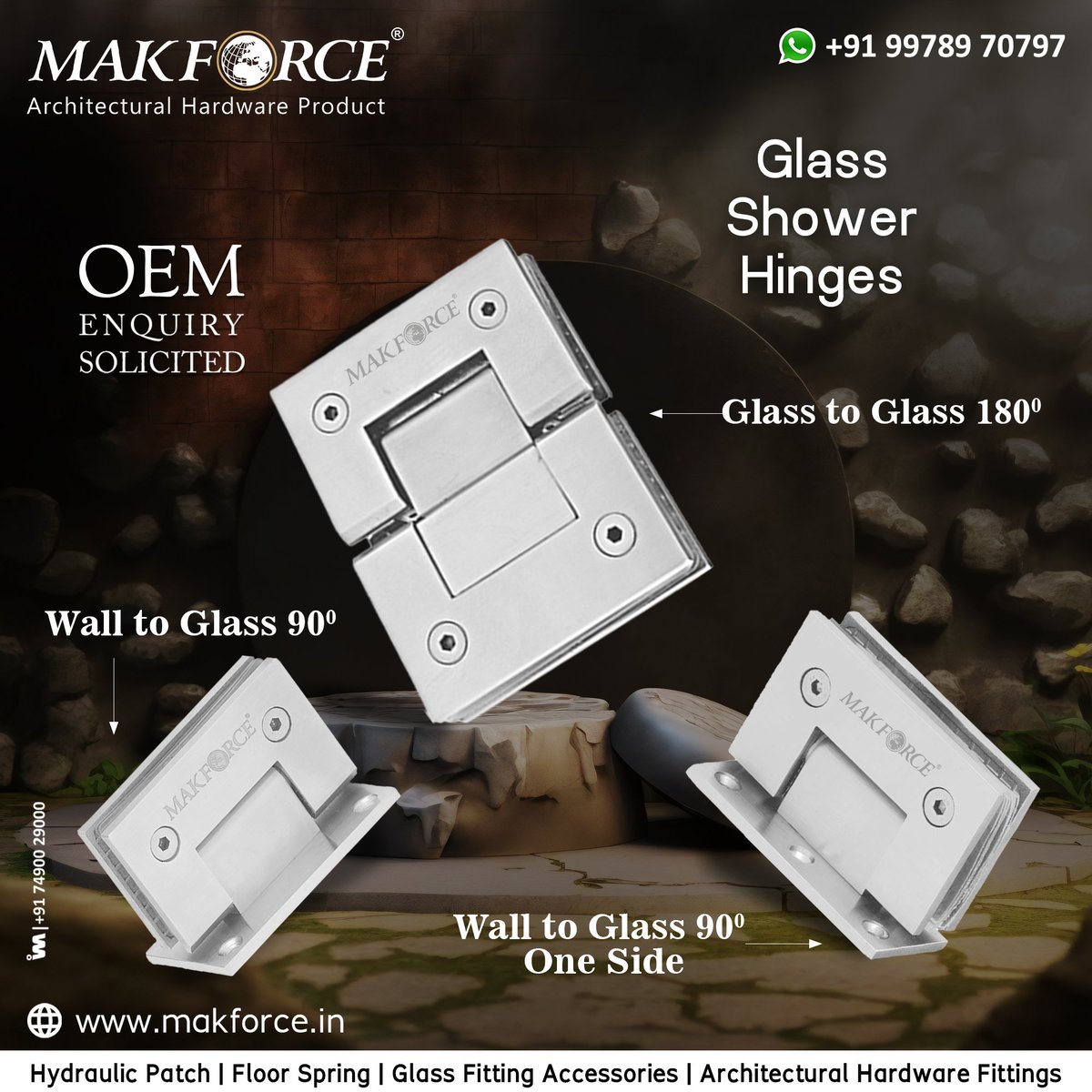 ibais_hardware's tweet photo. MAKFORCE OVERSEAS INDIA - RAJKOT
For enquiry via Whatsapp Click:
https://t.co/b8iCLvN5sa
Mr. Raj Makadia - 99789 70797
#glassshowerhinges #patchfitting #toppatch #bottompatch #glassdoor #glassdoorhandle #glasshardware #glassfitting
.
@ibais_hardware https://t.co/GPdahD3aYE