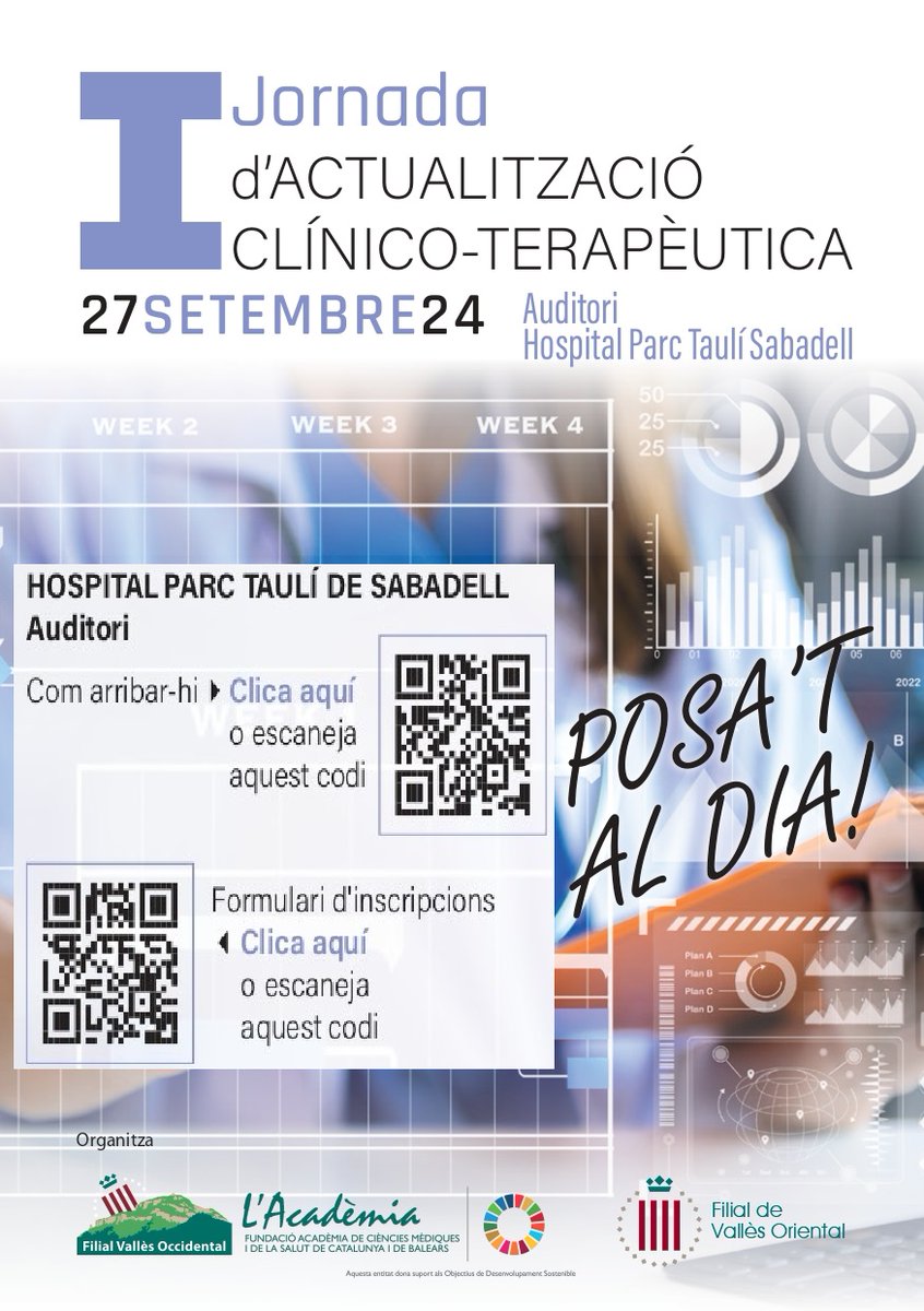 FilialVOR's tweet image. 📢📢📢RECORDATORI!

Encara teniu temps d'apuntar-vos a la 
I Jornada d'actualització clínico-terapèutica. 

No us ho perdeu! 
inscripcions.academia.cat/form.php?id=26…
@FilialVOR @FilialOcciden @Gerc_vo