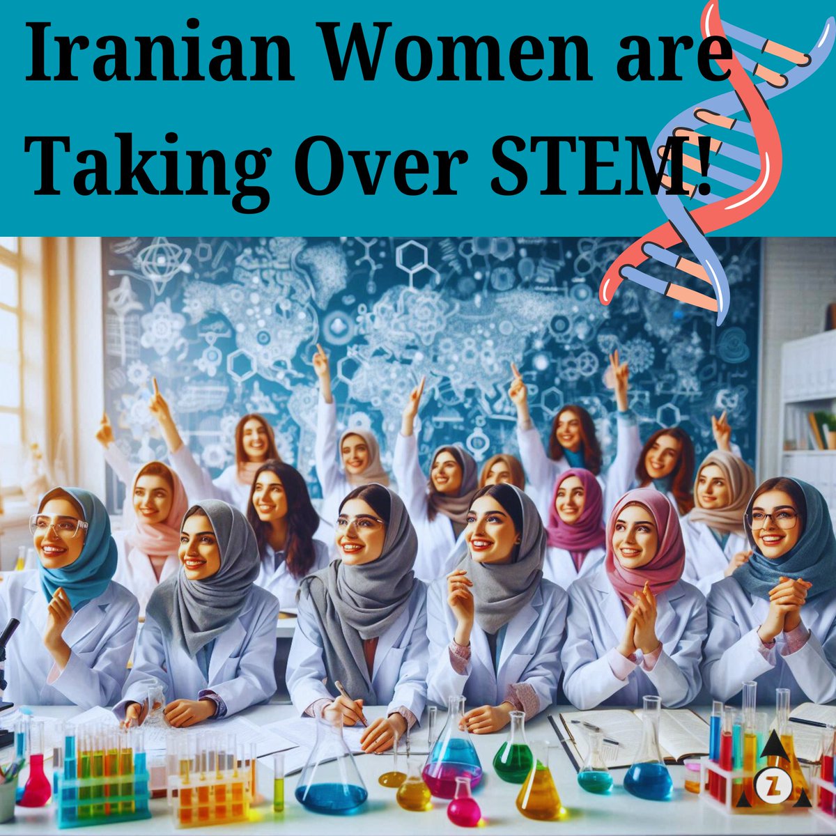 TheAgeOfGenZ's tweet photo. 🇮🇷 Only 30% of Iran's Science and Engineering Grads Are Men!

#Iran #WomenInSTEM #GenderEquality #STEMRevolution #IranScience

Source: [UNESCO](https://t.co/Diee1rIhBB) https://t.co/7uxtxv138J