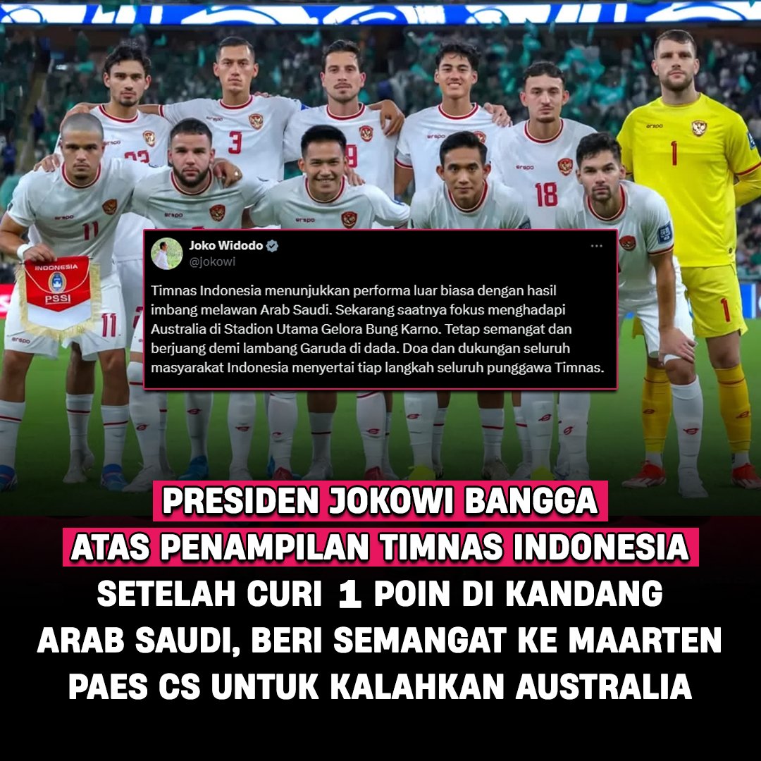 Kemenangan ini akan membuka asa Indonesia Untuk Tampil Di Piala Dunia 2026.

#promoguncangtokopedia #GoodSoBad5thWin #ZEROBASEONE12thWin besok lazada99 sale ZB1 1ST INKIGAYO WIN Fanny YEONJUN IS LOADING Indosiar