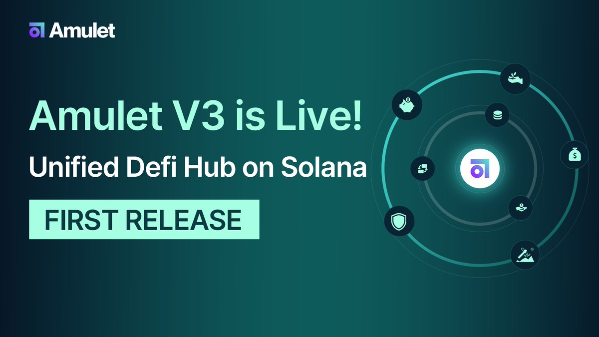 0xVipin's tweet image. 🚀 Introducing Amulet V3: The DeFi Hub on @solana ! 🛡

Amulet V3 has grown from DeFi insurance V1 to a yield aggregator with protection V2. Now it’s an all-in-one DeFi platform for staking, lending, swapping and more.

Maximize yields or protect assets-#AmuletV3 has it all!
🧵👇