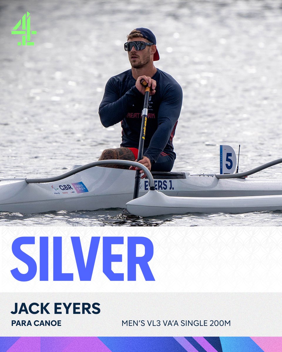 C4 Paralympics (@c4paralympics) on Twitter photo Swift as Eyers 🌬️
An incredible race from <a href="/JackEyers/">Jack Eyers</a>, who takes a superb silver on the water 🥈
#C4Paralympics | #ParalympicGames | #Paris2024 Swift as Eyers 🌬️
An incredible race from <a href="/JackEyers/">Jack Eyers</a>, who takes a superb silver on the water 🥈
#C4Paralympics | #ParalympicGames | #Paris2024