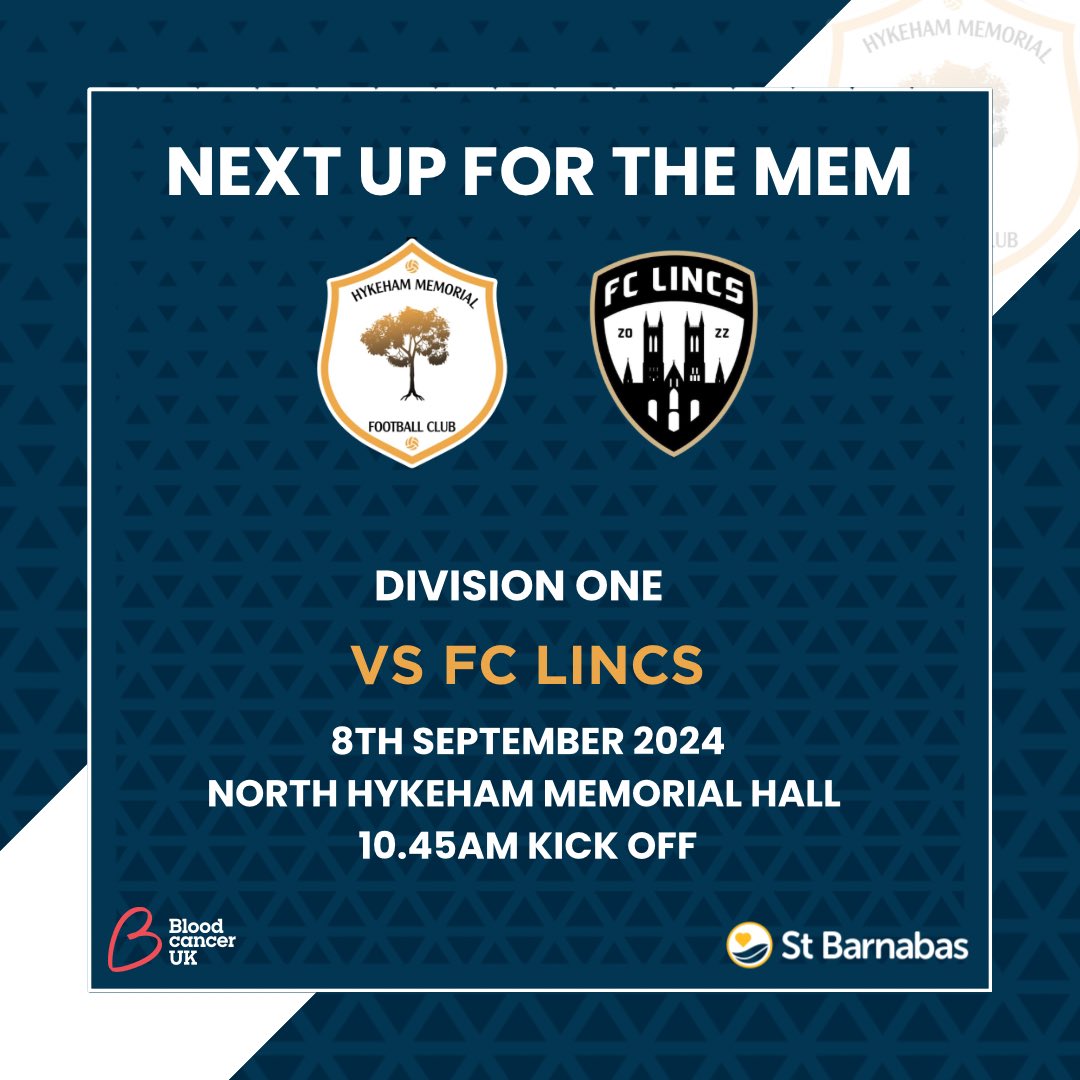 Slightly late but a tough encounter against FC Lincs who have been recently promoted to the league! 10.45am kick off at the Memorial Hall