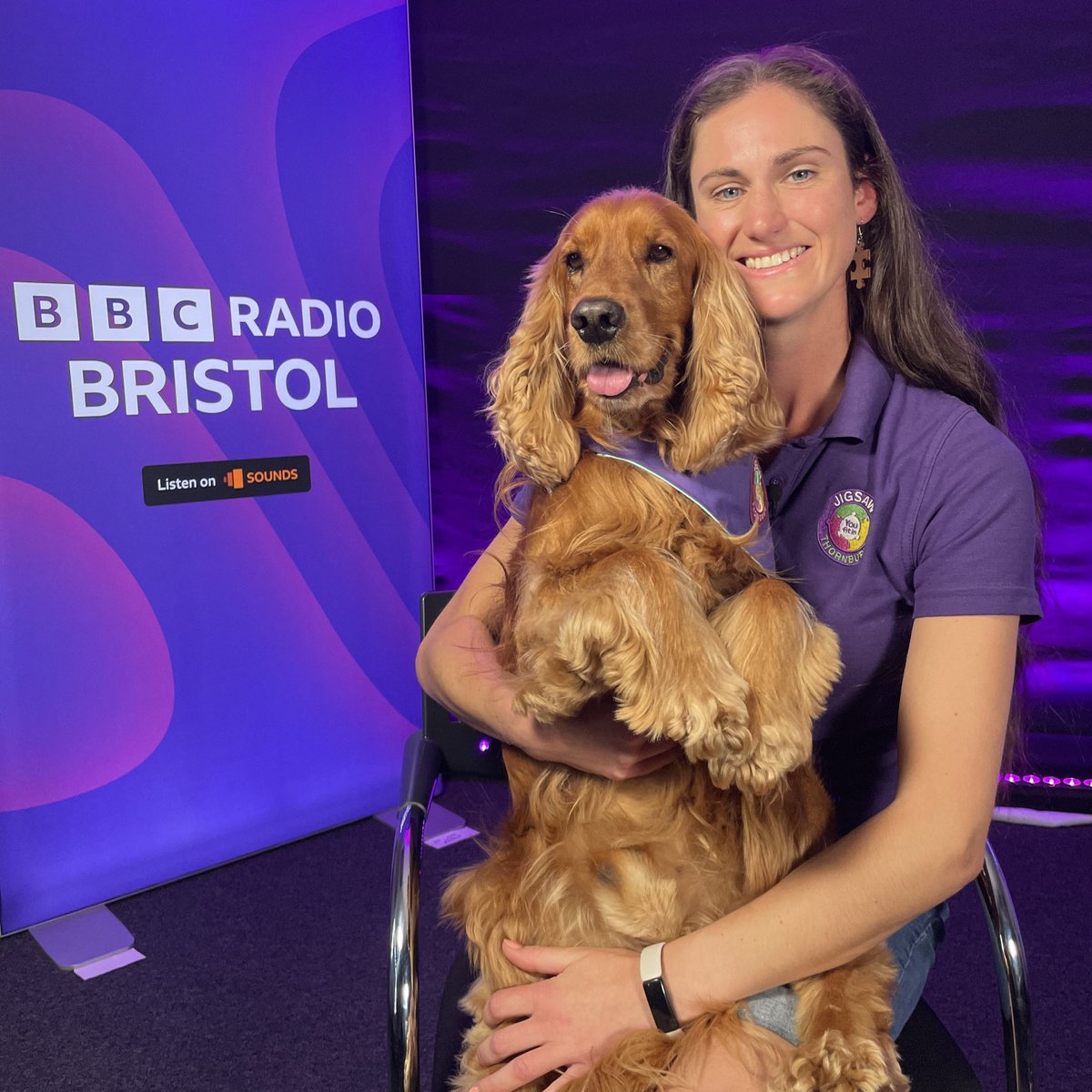 Listen into BBC Bristol Radio tomorrow Monday 9th September from 3pm, to hear an interview with Hattie our CEO about the impact that Albus our Pets As Therapy dog provides for children and young people attending JIGSAW Thornbury services.