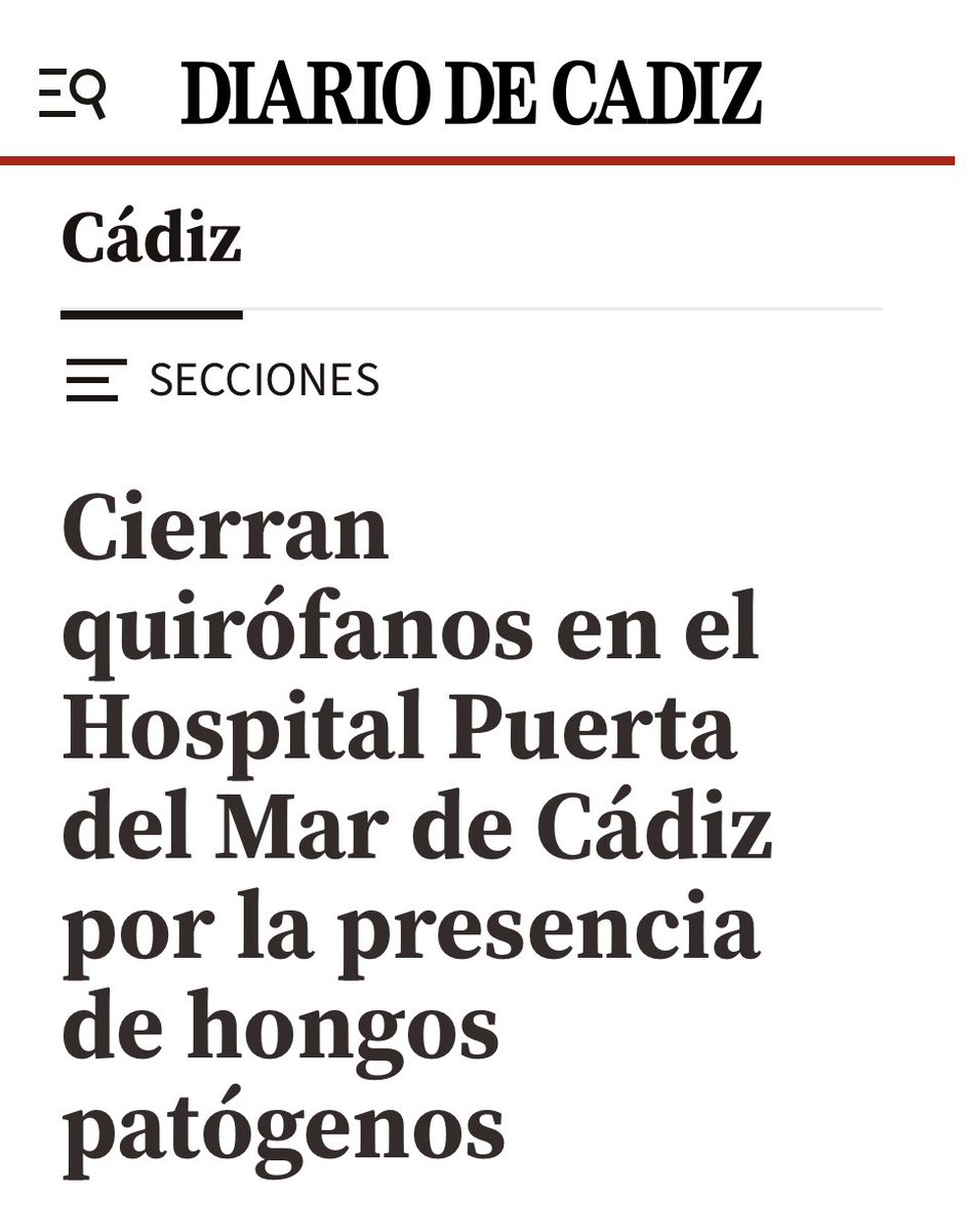 Los quirófanos del Hospital de #Cadiz cerrados porque están completamente infectados de hongos patogenos , esa es la sanidad que nos está dejando <a href="/JuanMa_Moreno/">Juanma Moreno</a> #Andalucia
