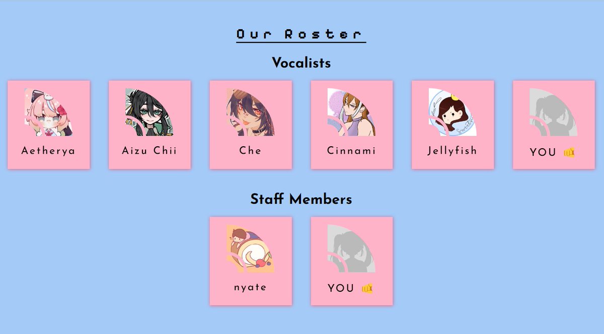 AetheryaCh's tweet image. ooooohhhh you wanna join our PokeTaite group soooo bad!!!!

We&apos;re looking for:
⊹ 1 Vocalist
⊹ Background Artist
⊹ Main / Support Animator

We offer:
⊹ Sinnoh
⊹ an amazing mix &amp;amp; art team
⊹ a supp-anim ready to move you ✨

⬇️🔗

#PokétaiteCB #PCB2