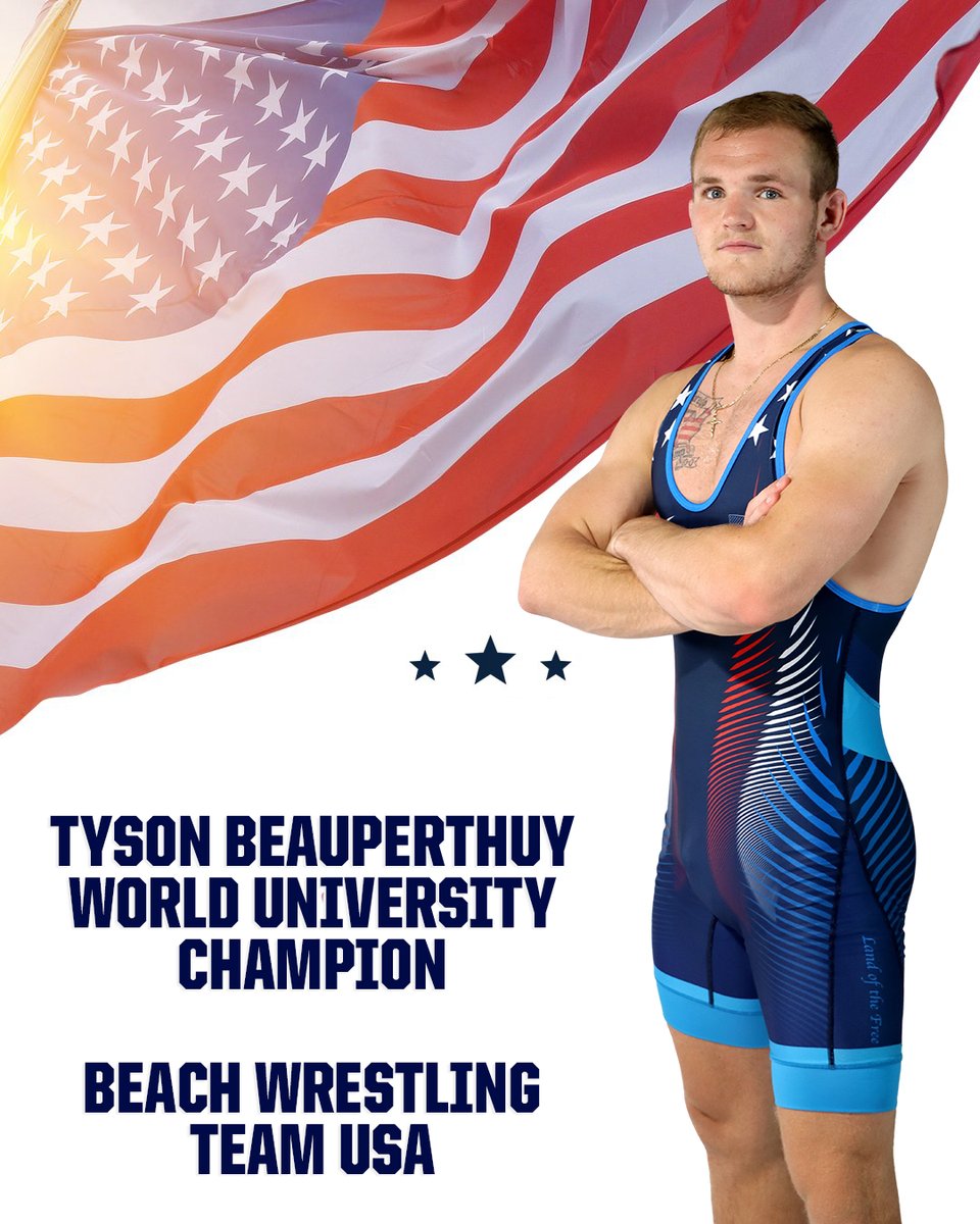 Congrats to Tyson Beauperthuy on winning his weight class at the 2024 World University Championships in Brazil. This was the inaugural year for beach wrestling at the event! #DoaneWR #GoDoane