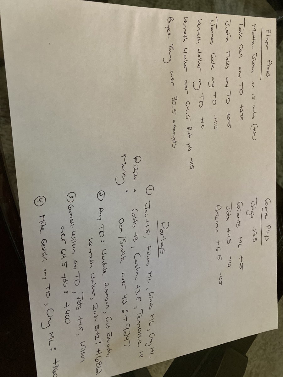 IfYouFollowMatt's tweet image. LET’S COOK w/ @Notebookwageri1 

HERE’S THE OFFICIAL SHEET!  It’s game time gambling Twitter/X

Thoughts? #Like #Hate love/Hate hit us up!
#NFL #sportsbet #sportsbettingpicks 
@sloprules @TMathSports @PaigeSpiranac @TimF75 @smittybucs