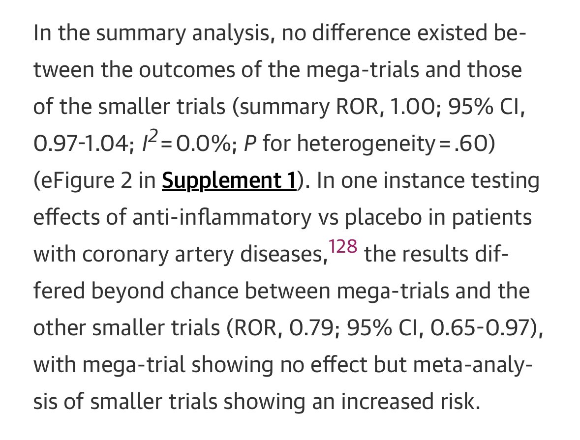 Brian Locke, MD MSCI (@doc_blocke) on Twitter photo <a href="/drjohnm/">John Mandrola, MD</a> I’m all for mega trials, but regular trials come out looking pretty good here. 🤷♂️
ROR of only 1.05 after considering that mega-trials have to enroll a broader target population to be mega, and only certain questions with residual uncertainty get mega-trialed. And 👇 <a href="/drjohnm/">John Mandrola, MD</a> I’m all for mega trials, but regular trials come out looking pretty good here. 🤷♂️
ROR of only 1.05 after considering that mega-trials have to enroll a broader target population to be mega, and only certain questions with residual uncertainty get mega-trialed. And 👇