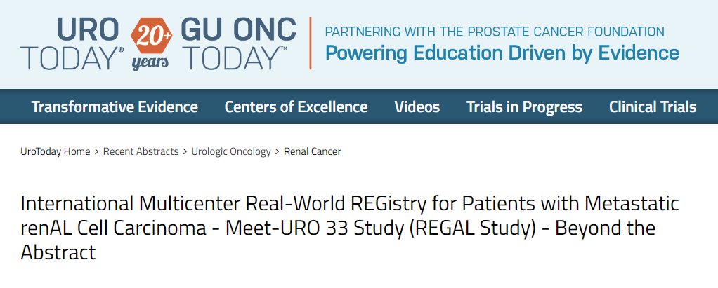 Italy in the front line of the real-world assessment of mRCC patients!! 😃<a href="/meeturoIT/">Meet-URO</a> <a href="/urotoday/">UroToday.com</a> 

urotoday.com/recent-abstrac…