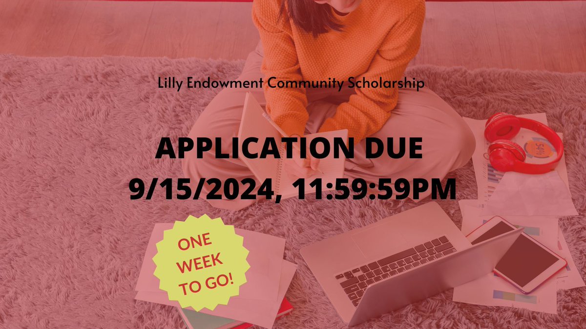 📣Rush County Graduating Seniors📣
There's just under a week left to apply for the Lilly Endowment Community Scholarship.
✔️ PRO TIP: Even if you're not chosen as the LECS recipient, it will give you a BIG heads up on the RCCF scholarship application.