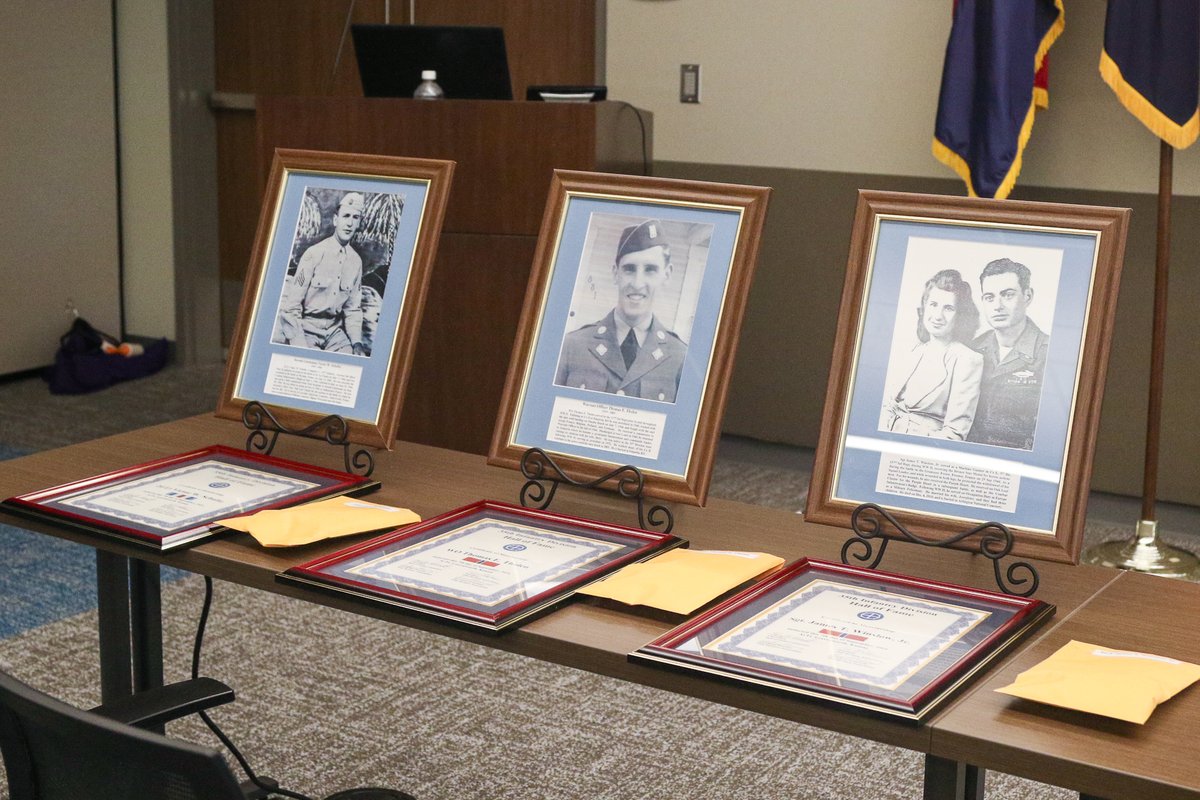 35th Infantry Division (@35div) on Twitter photo Earlier this month during the 2024 35th ID Association Conference, three service members were inducted into the Division Hall of Fame - 2nd Lt. Victor W. Schultz (KIA), Warrant Officer Thomas E. Tholen, and Sgt. James T. Winsolw Junior.
<a href="/KansasGuard/">Kansas National Guard</a> | <a href="/Missouri_NG/">Missouri National Guard</a> Earlier this month during the 2024 35th ID Association Conference, three service members were inducted into the Division Hall of Fame - 2nd Lt. Victor W. Schultz (KIA), Warrant Officer Thomas E. Tholen, and Sgt. James T. Winsolw Junior.
<a href="/KansasGuard/">Kansas National Guard</a> | <a href="/Missouri_NG/">Missouri National Guard</a>