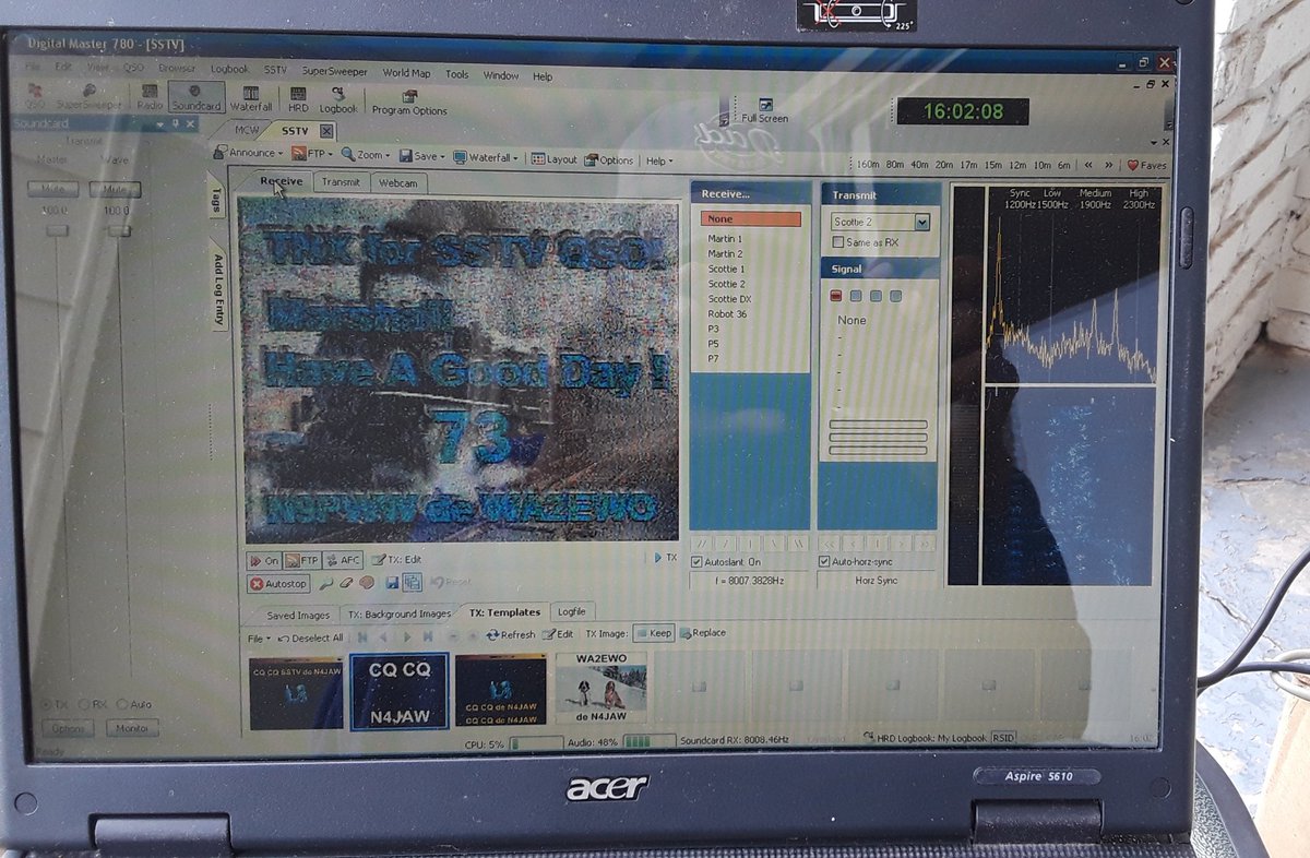 N4JAW's tweet photo. A brisk Sunday morning edition of "A Cup of Joe and Patio" #amateurradio #hamradio operating #QRP #qrpradio #sstv with #ft817 and #hamradiodeluxe #dm780 https://t.co/7cT6wHV9jT