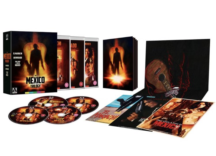 THE MEXICO TRILOGY is out now on 4K UHD &amp; Blu-ray from Arrow Video. <a href="/ArrowFilmsVideo/">Arrow Video</a> 

To celebrate I have one set to #giveaway

To enter this #competition just follow <a href="/markandmepod/">Mark and Me Podcast</a> and retweet 

Available to buy here arrowfilms.com/4k/the-mexico-…

Good luck all. #prize #win