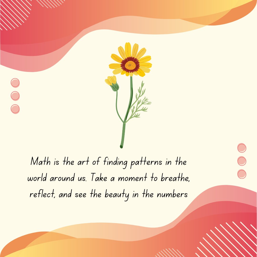 MathofWoodmore's tweet photo. Finding the right answer starts with finding the right mindset. 🌼✨ Take a moment to relax, reflect, and let the numbers reveal their beauty.

#mathnasium #mathlove https://t.co/VRFjVeBjEe