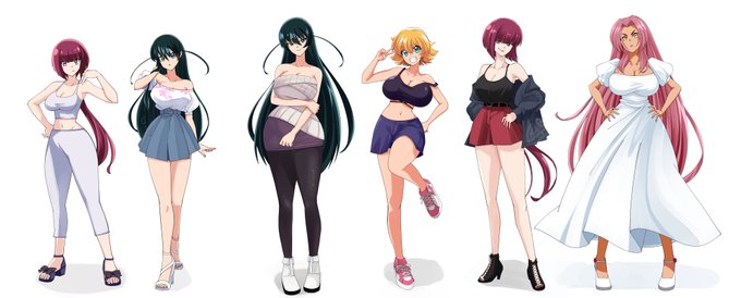 今回描いた全員集合
普段描くイラストに比べてなんと健全なことか 