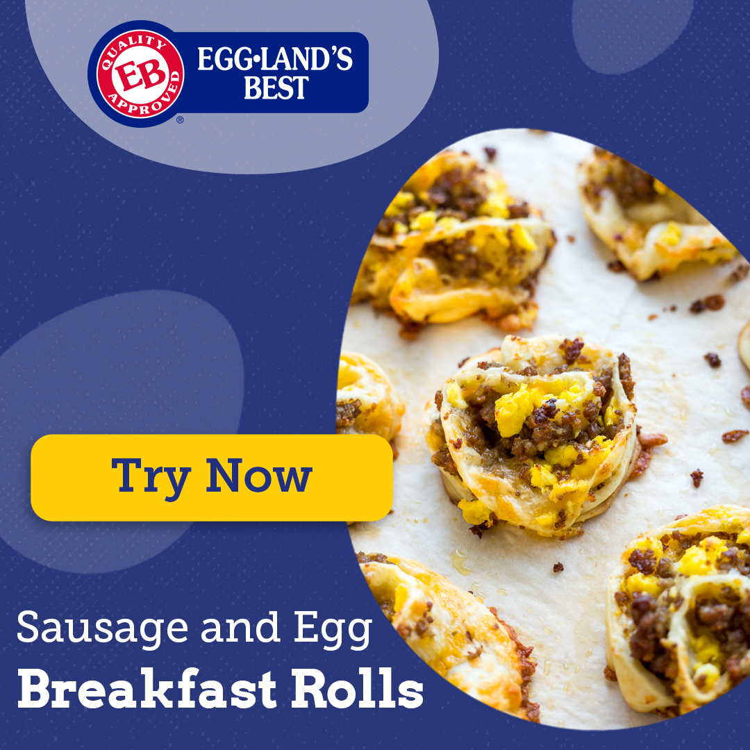 These Sausage and Egg Breakfast Rolls are a fun and tasty breakfast recipe that's perfect for back-to-school. Get the full recipe at bit.ly/3Ls1roq 
✶
✶ 
✶ 
#madewithEB #onlyfeedmeEB #thEBest #egglandsbest  #backtoschool #breakfast