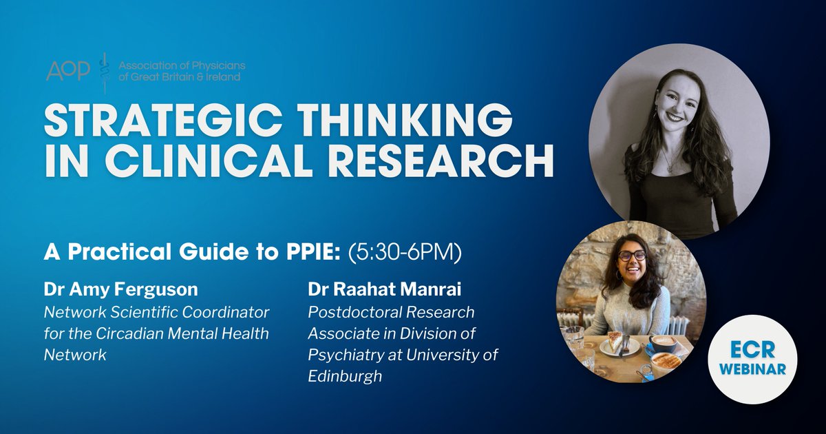 SPEAKER SPOTLIGHT: Amy Ferguson &amp; Raahat Manrai will be facilitating a 30 minute slot at our upcoming ECR Webinar ‘Strategic Thinking in Clinical Research” 👩🏻‍💻 

Dr Amy Ferguson, University of Edinburgh, is the Network Scientific Coordinator for the Circadian Mental Health