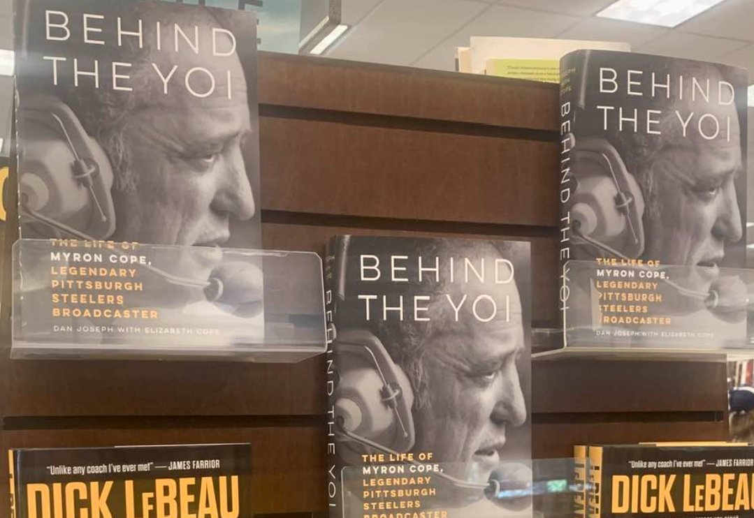 Thanks to everyone who came to our "Behind the Yoi" book signings this weekend at <a href="/BNSouthHills/">Barnes & Noble South Hills Village</a> and Barefoot Stitches &amp; Gifts in Pittsburgh. Elizabeth Cope and I are grateful so many still interested in her dad, the great <a href="/steelers/">Pittsburgh Steelers</a> announcer Myron Cope. More signings to come!