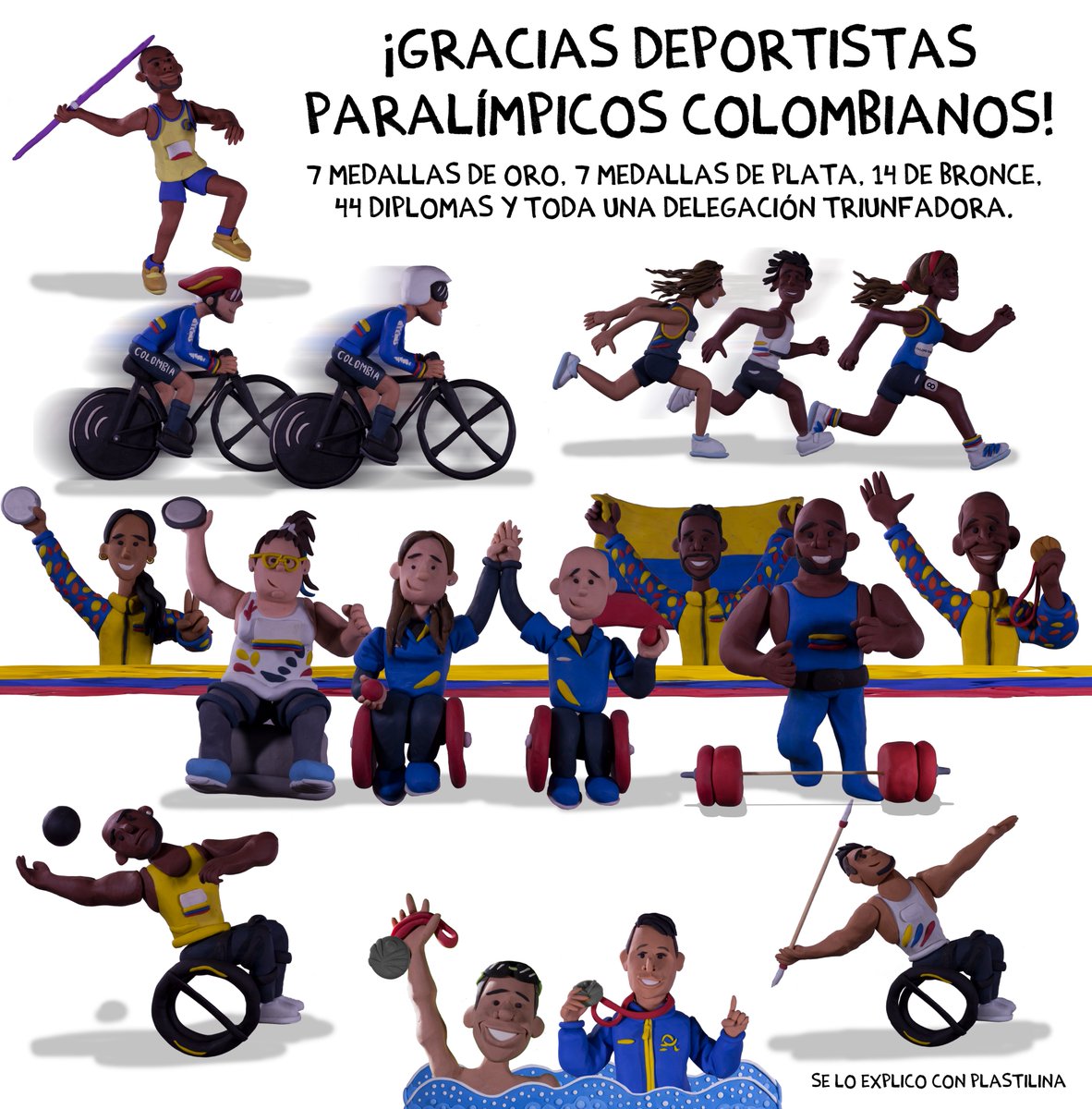 Los mejores Juegos Paralímpicos de la historia colombiana, todo un orgullo esta delegación. Aprendimos muchísimo con ustedes, gracias #GraciasImparables por tantos triunfos. El solo estar allí es todo un mérito, se les quiere!!!