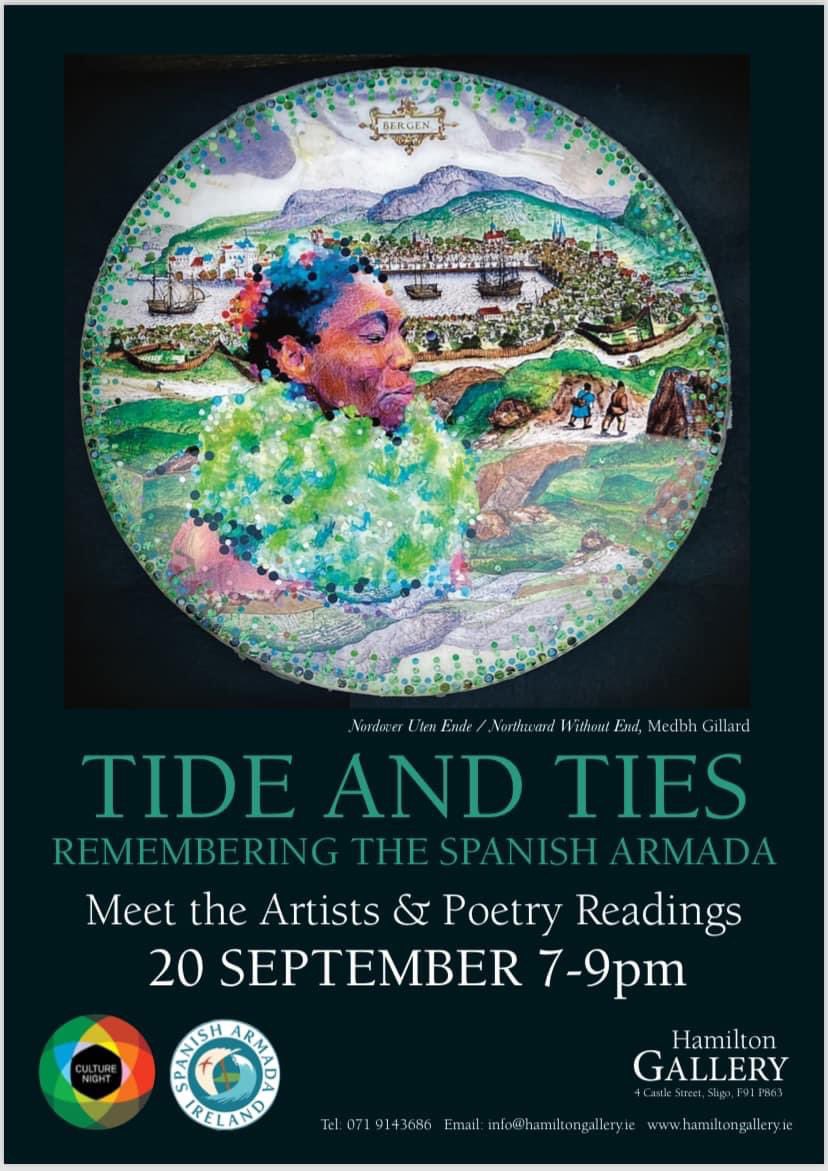 One of Medbh Gillard ‘Tide and Ties’ piece for the <a href="/ArmadaIreland/">Spanish Armada Ireland</a>’s forthcoming ‘Remembering the Spanish Armada Festival 19th - 22nd September - it’s also the poster image for Culture Night Sligo at <a href="/HamiltonSligo/">Hamilton Gallery</a> - the 20th September next.